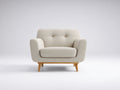 Fauteuil - Tissu - 88x81x83 cm - Beige clair - Style scandinave contemporain