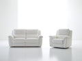 Ensemble de canapés - Similicuir - 184x95x101 cm - Blanc - Style contemporain relax réglable